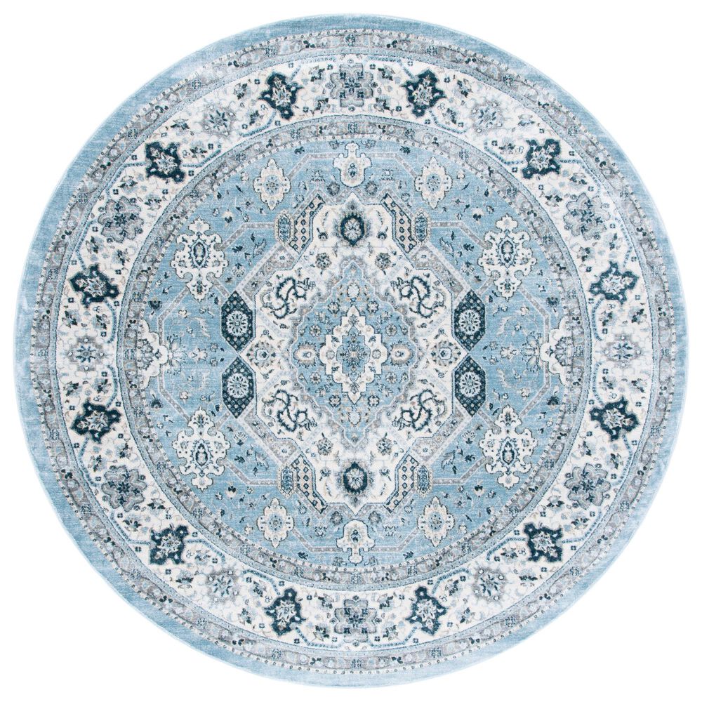 Safavieh Isabella 6'7" Round Blue and Creme Area Rug