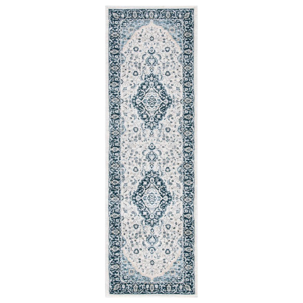 Safavieh Isabella 2'2" x 7' Cream and Dark Blue Runner