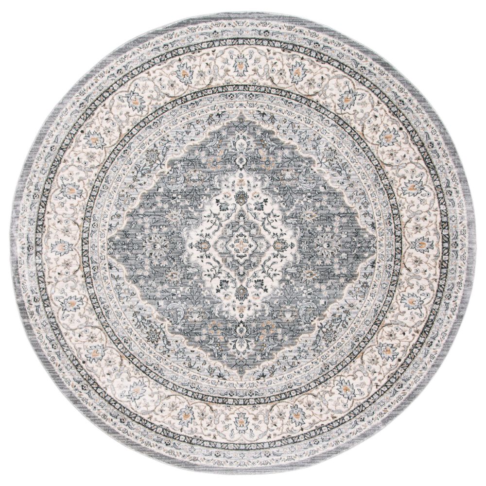 Safavieh Isabella 6'7" Round Grey and Cream Area Rug