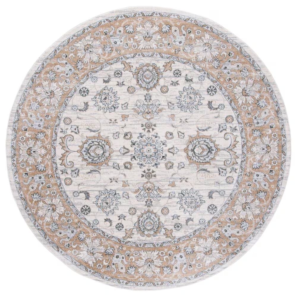 Safavieh Isabella ISA940B 6'7" Round Cream and Beige Area Rug