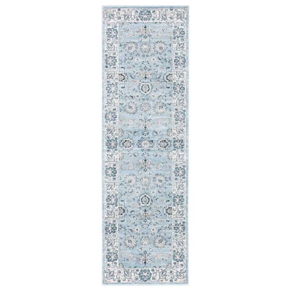 Safavieh Isabella 2'2" x 7' Light Blue and Cream Runner