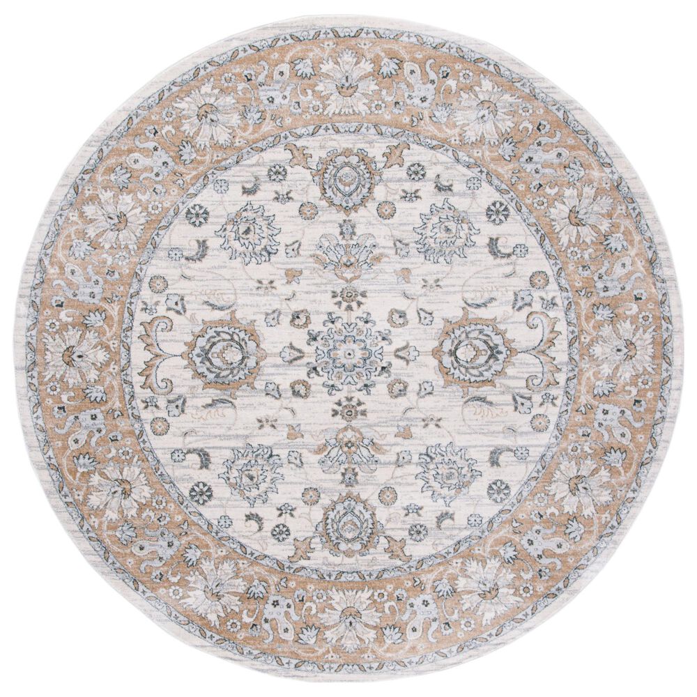 Safavieh IsabellaTraditional 6'7" Round Cream and Beige Area Rug