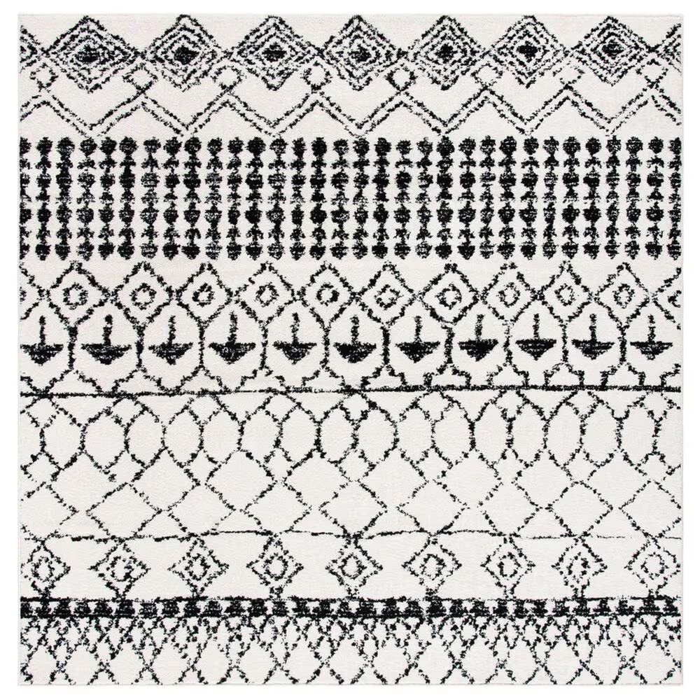 Safavieh Tulum6'7" Square Ivory and Black Area Rug