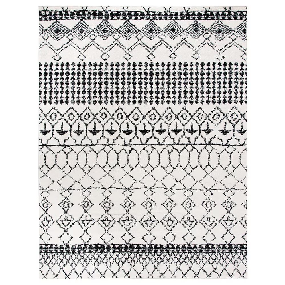 Safavieh Tulum 8' x 10' Ivory and Black Area Rug