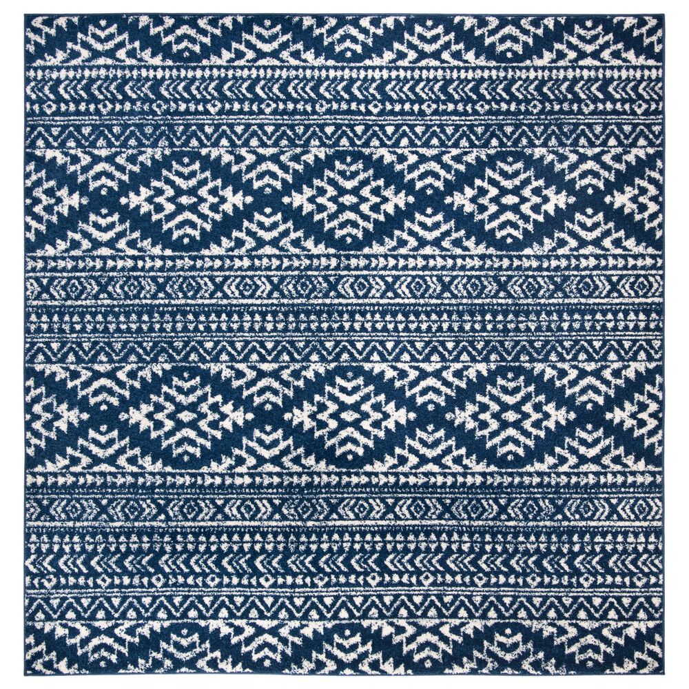 Safavieh Tulum 6'7" Square Navy and Ivory Area Rug