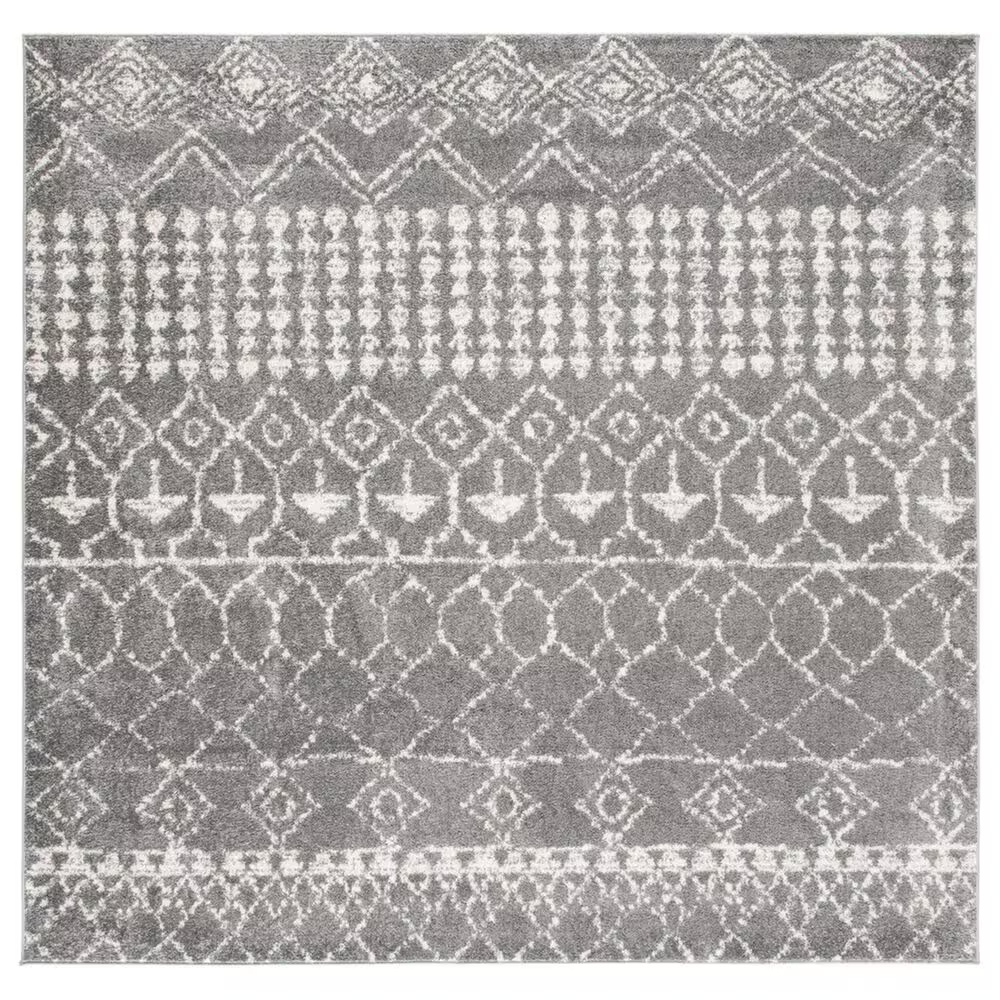 Safavieh Tulum Transitional 6'7" Square Grey and Ivory Area Rug