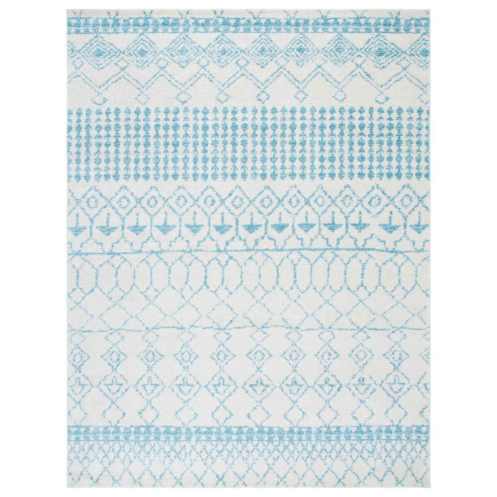 Safavieh Tulum 9' x 12' Ivory and Turquoise Area Rug