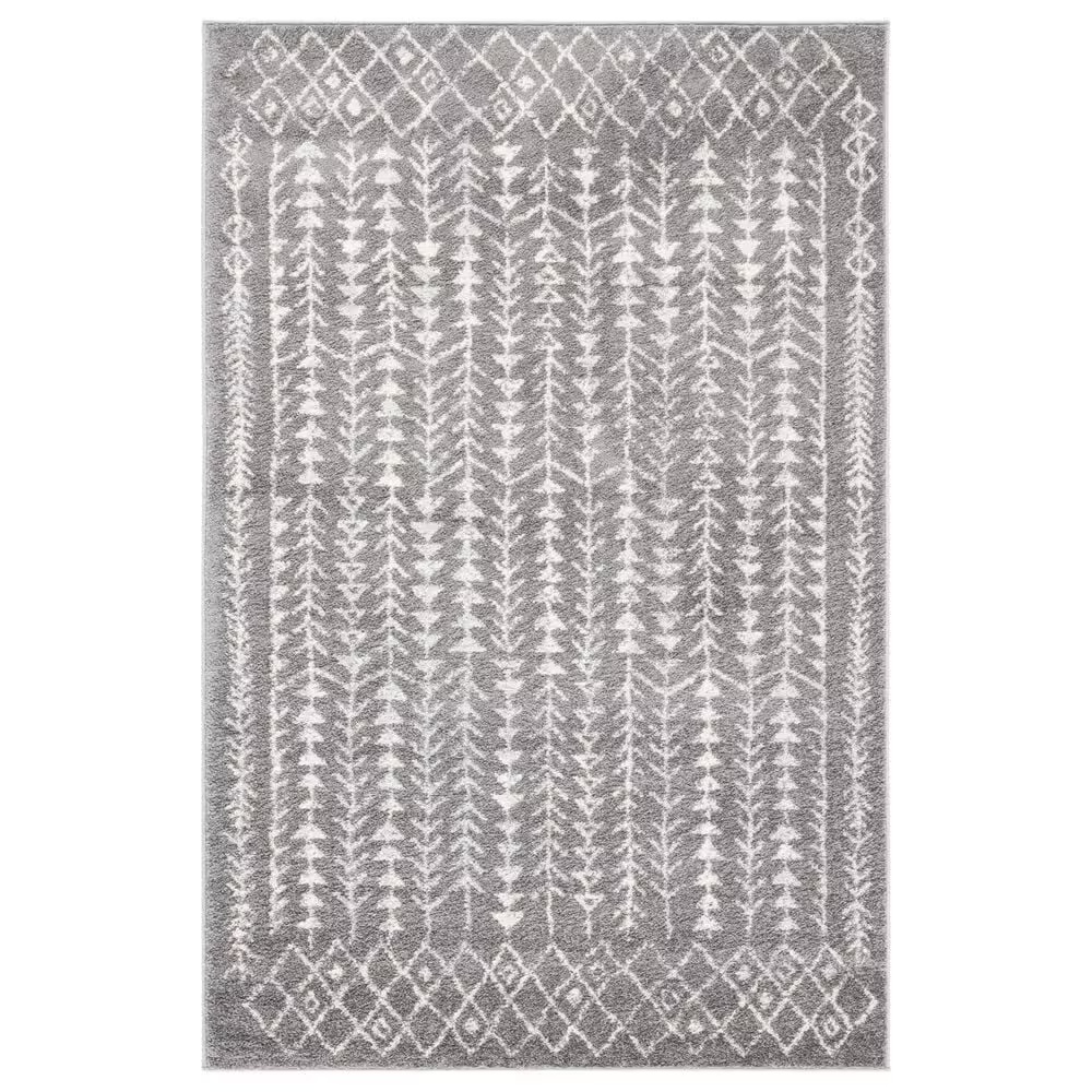 Safavieh Tulum TUL262F 4' x 6' Dark Grey and Ivory Area Rug