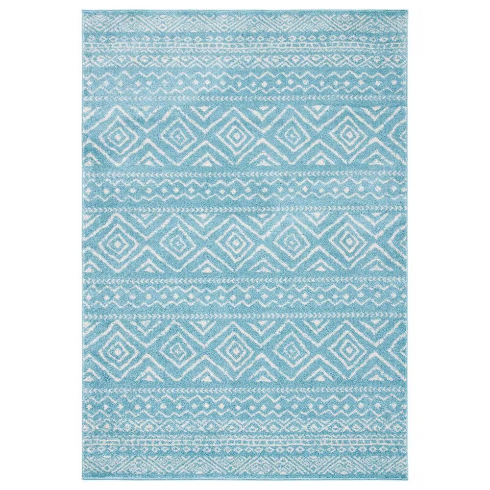 Safavieh Tulum 5'3" x 7'6" Turquoise and Ivory Area Rug