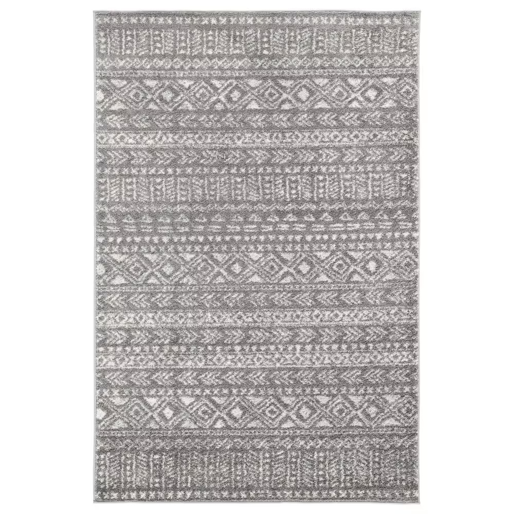 Safavieh Tulum TUL263F 4' x 6' Dark Grey and Ivory Area Rug