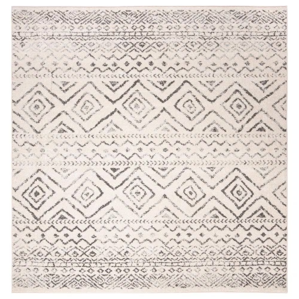 Safavieh Tulum TUL267A 6'7" Square Ivory and Grey Area Rug