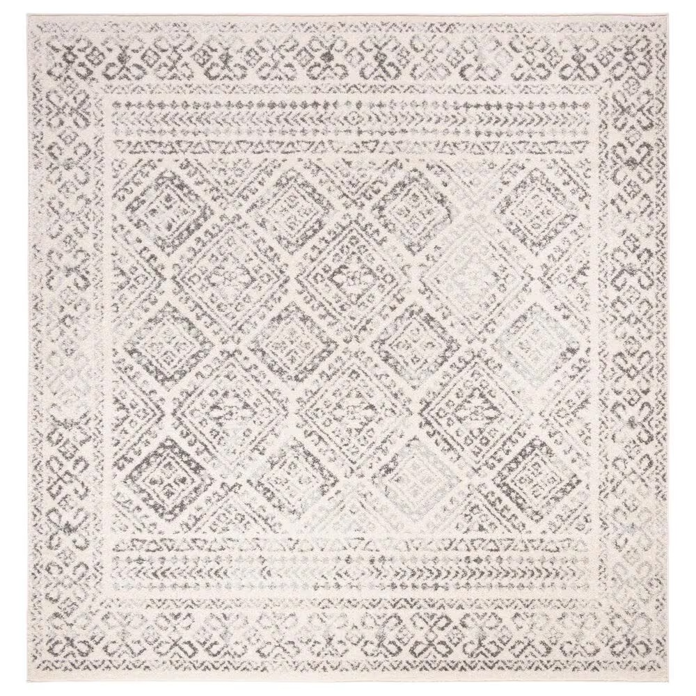 Safavieh Tulum TUL264A 6'7" Square Ivory and Grey Area Rug