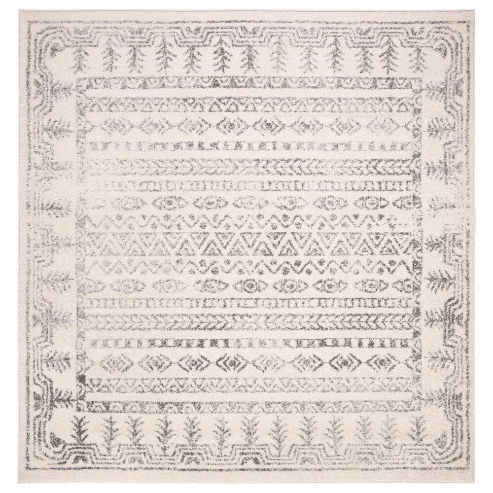 Safavieh Tulum TUL271A 6'7" Square Ivory and Grey Area Rug
