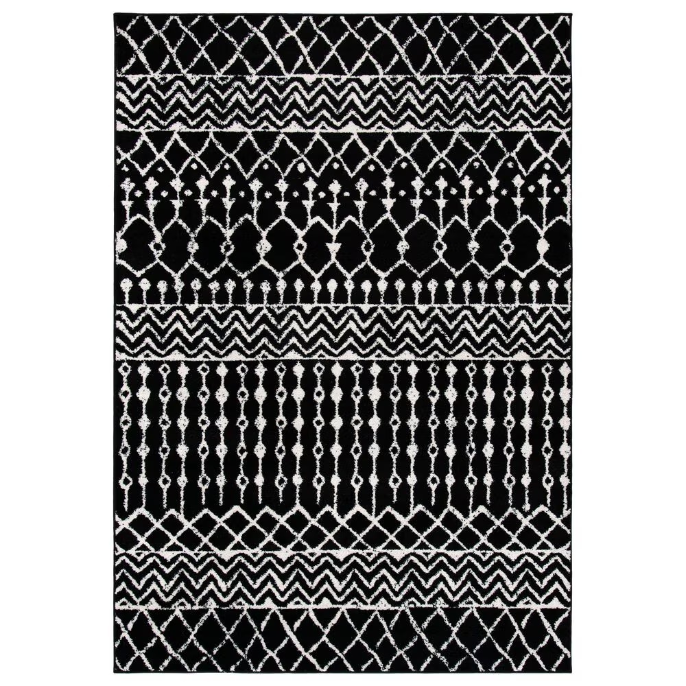 Safavieh Tulum TUL270 6' x 9' Black and Ivory Area Rug