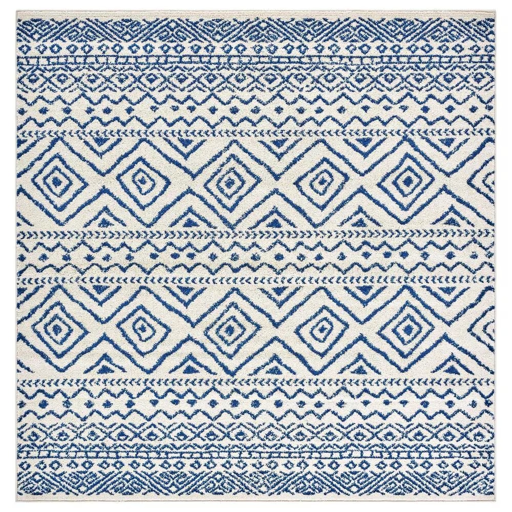 Safavieh Tulum 6'7" Square Ivory and Navy Area Rug