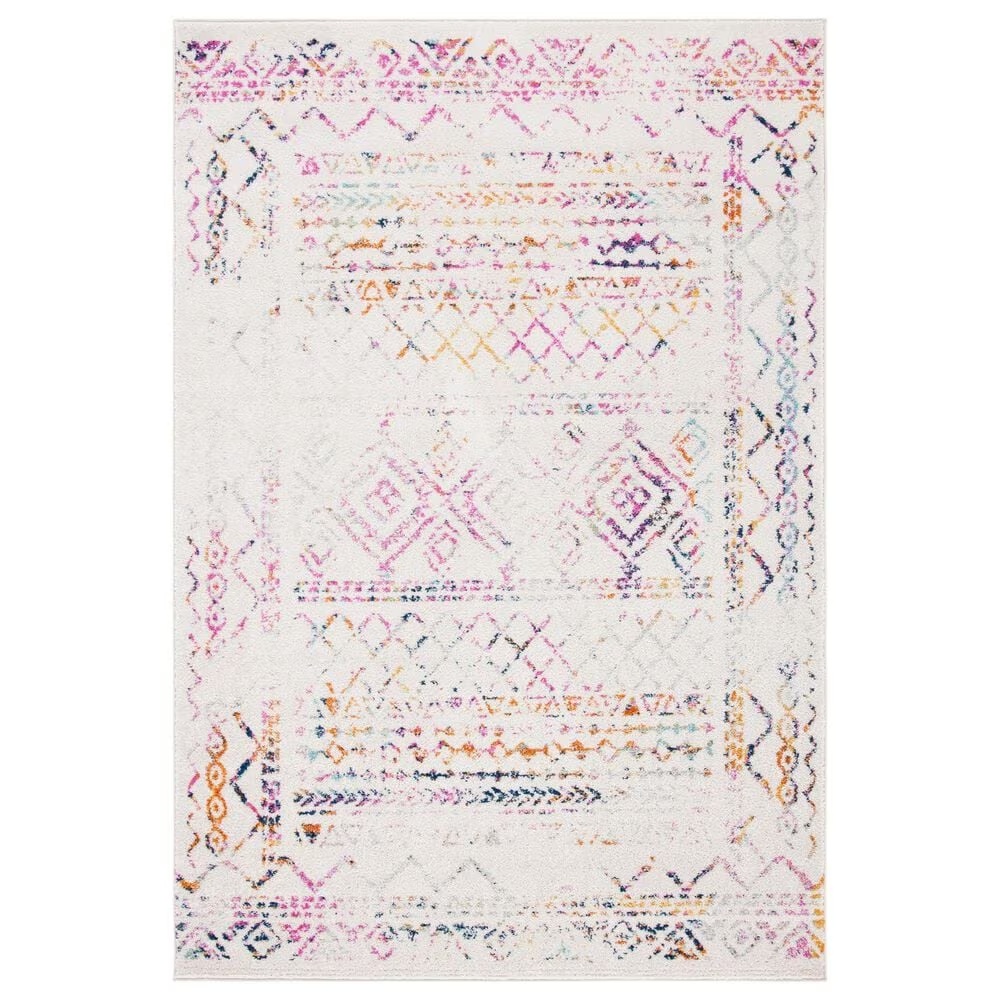 Safavieh Tulum TUL268E 6' x 9' Ivory and Fuchsia Area Rug