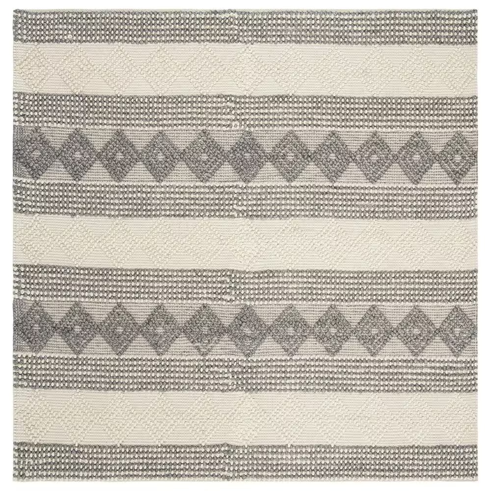 Safavieh Natura NAT105F 4' Square Grey and Ivory Area Rug