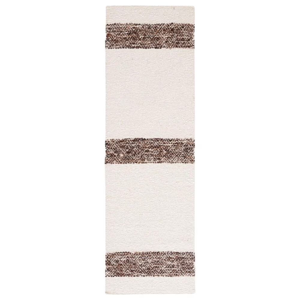 Safavieh Natura NAT321A NAT321A 2'3" x 8' Ivory and Brown Runner