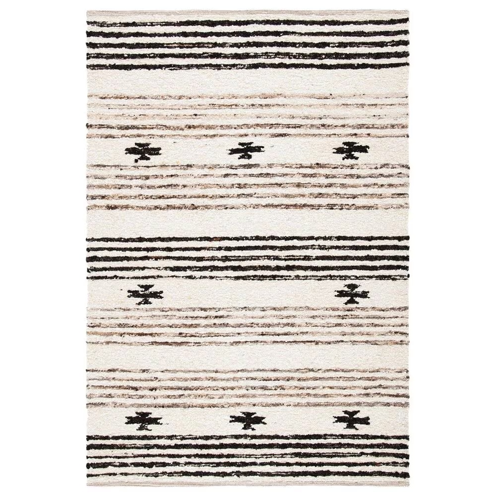 Safavieh Natura NAT325Z 5' x 8' Black and Ivory Area Rug