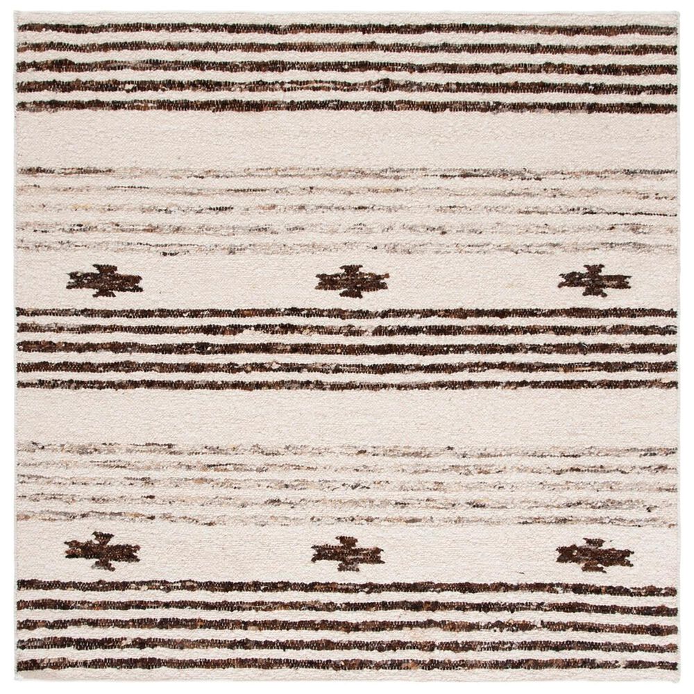 Safavieh Natura NAT325Z 6' Square Black and Ivory Area Rug
