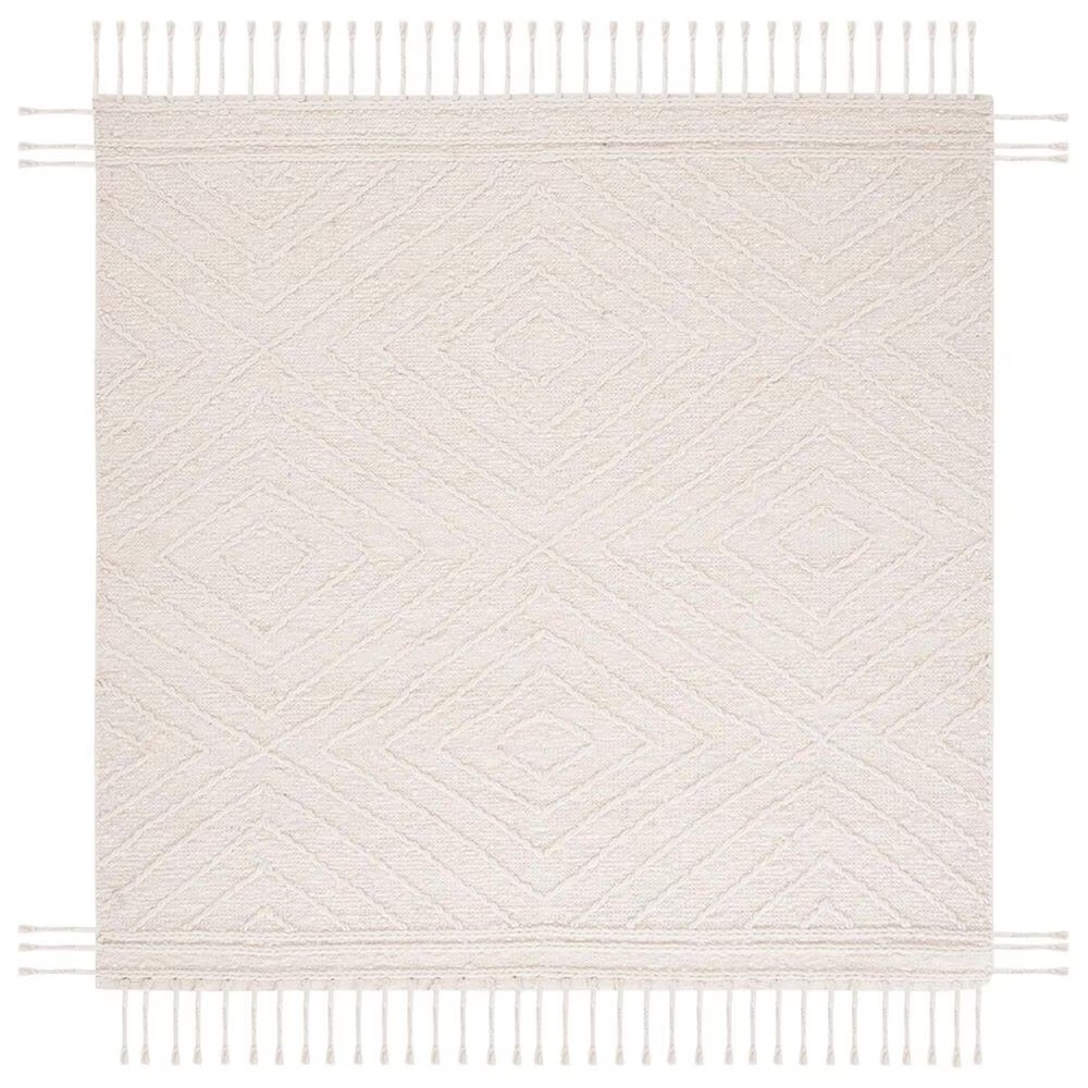 Safavieh Natura NAT333A 6' Square Ivory and Black Area Rug