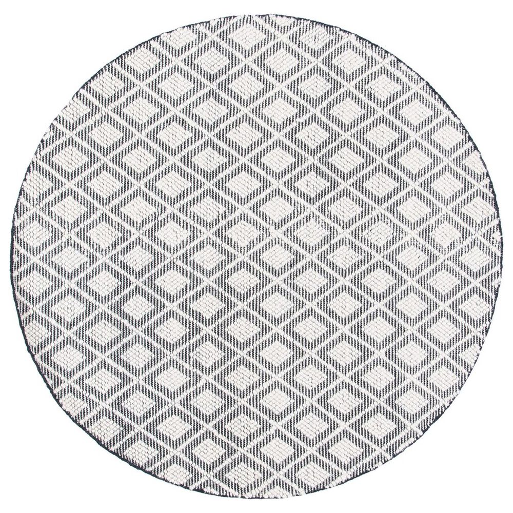 Safavieh Natura NAT475A 6' Round Ivory and Black Area Rug