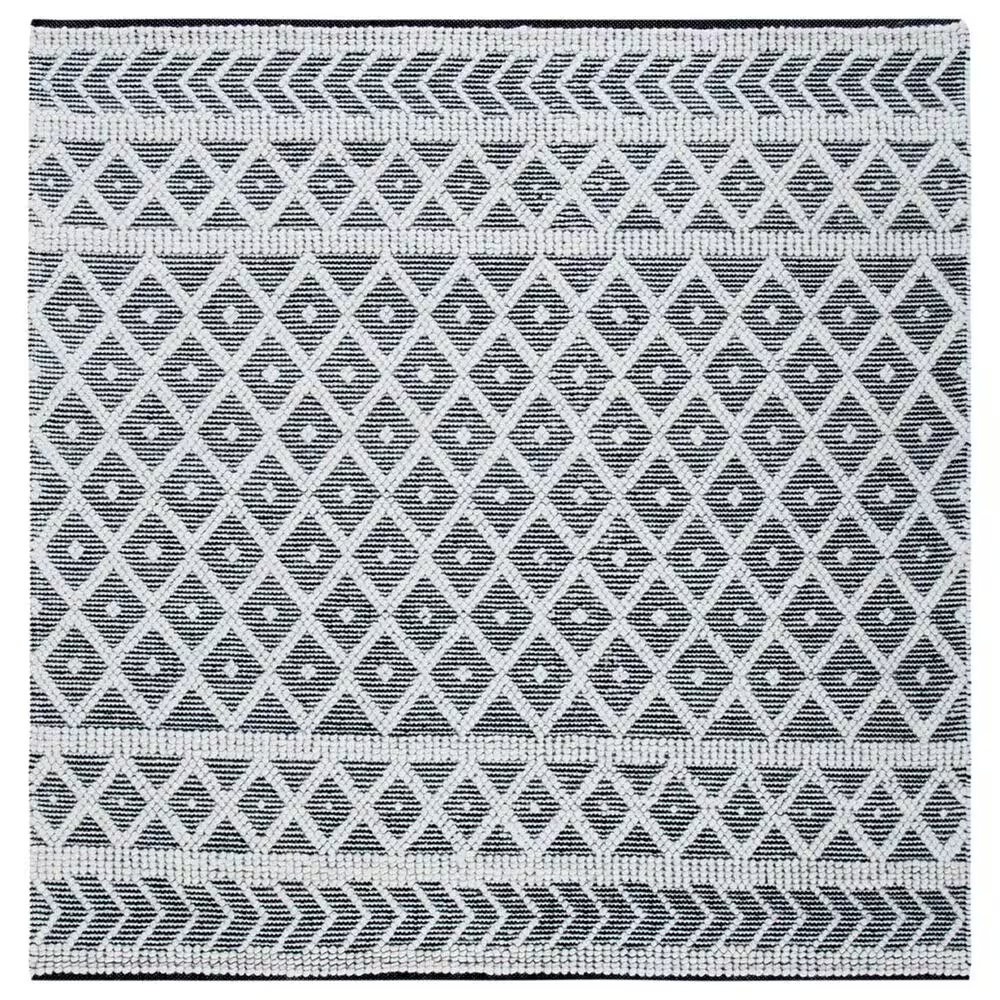Safavieh Natura NAT482A 6' Square Ivory and Black Area Rug