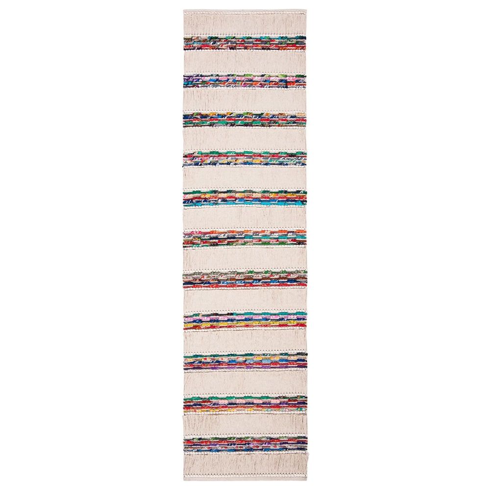 Safavieh Natura NAT654A 2'3" x 8' Ivory and Red Runner