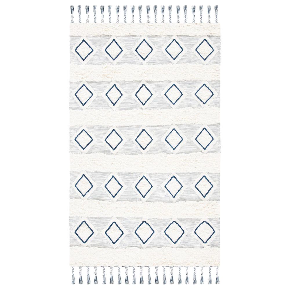 Safavieh Natura NAT678A 6' x 9' Ivory and Blue Area Rug