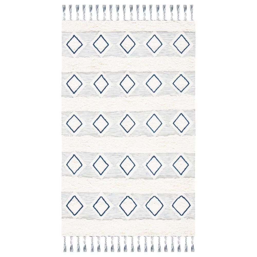 Safavieh Natura NAT678A 8' x 10' Ivory and Blue Area Rug