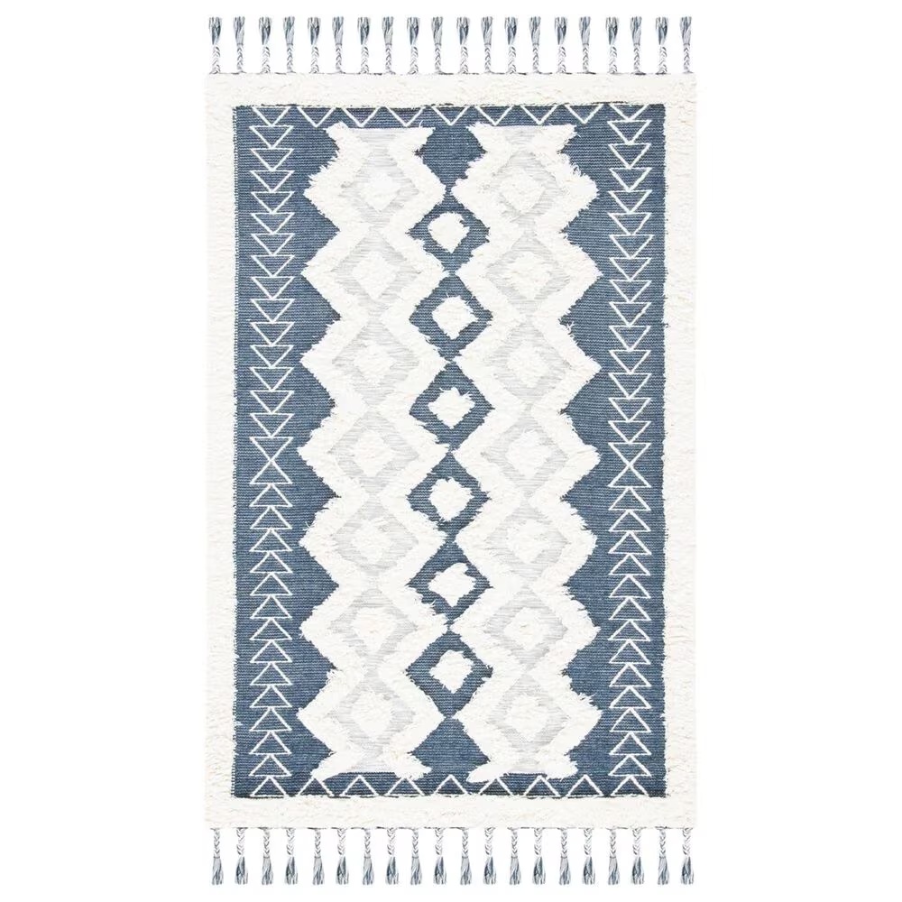 Safavieh Natura NAT679A 4' x 6' Ivory and Blue Area Rug