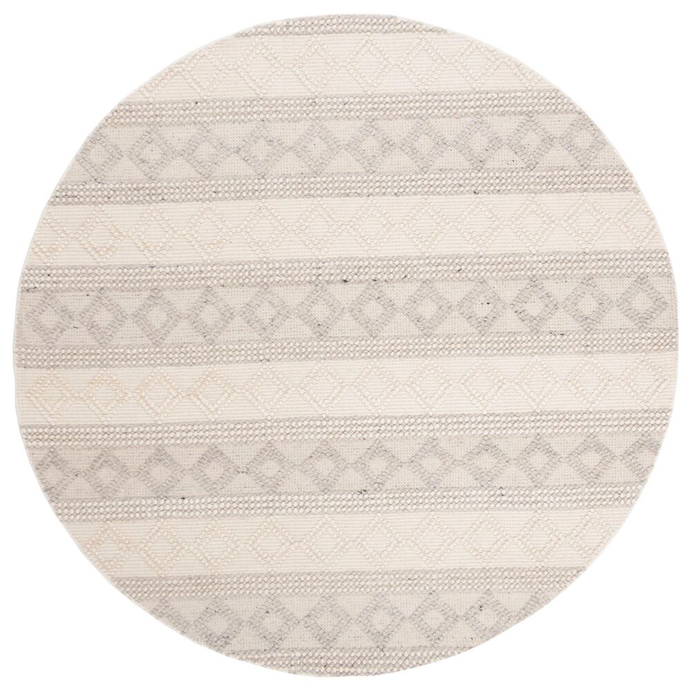 Safavieh Natura NAT750F 6' Round Grey and Ivory Area Rug