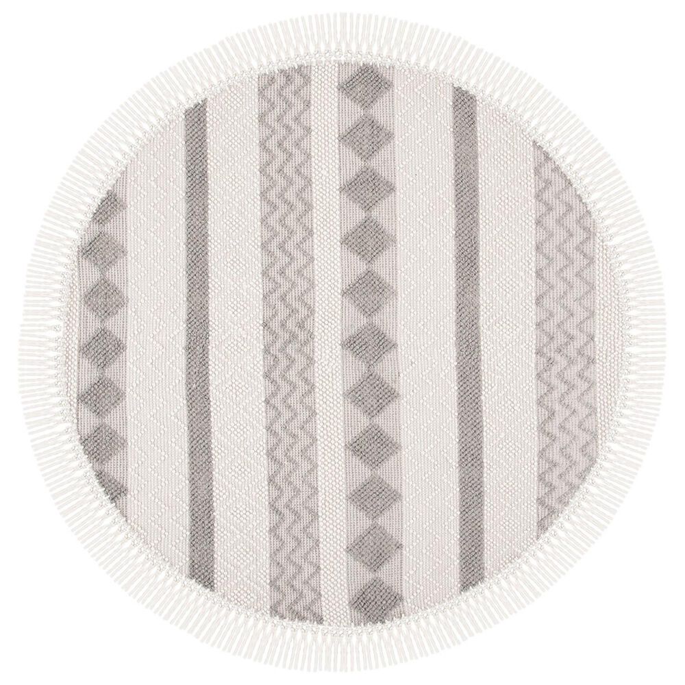 Safavieh Natura NAT851A 6' Round Ivory and Grey Area Rug