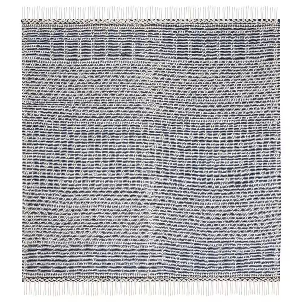 Safavieh Natura NAT852M 6' Square Ivory and Blue Area Rug