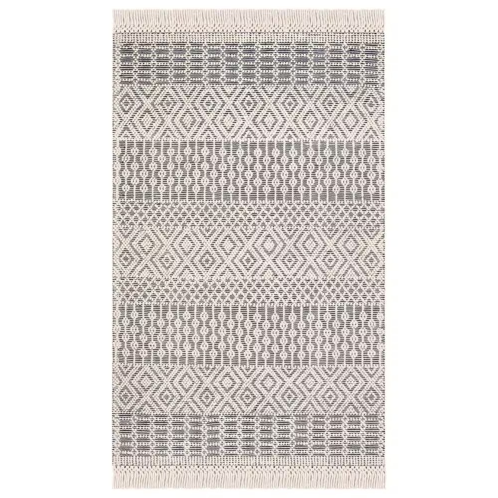 Safavieh Natura NAT852N 4' x 6' Ivory and Navy Area Rug