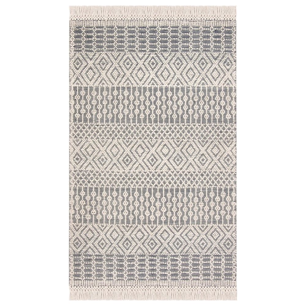 Safavieh Natura NAT852N 5' x 8' Ivory and Navy Area Rug
