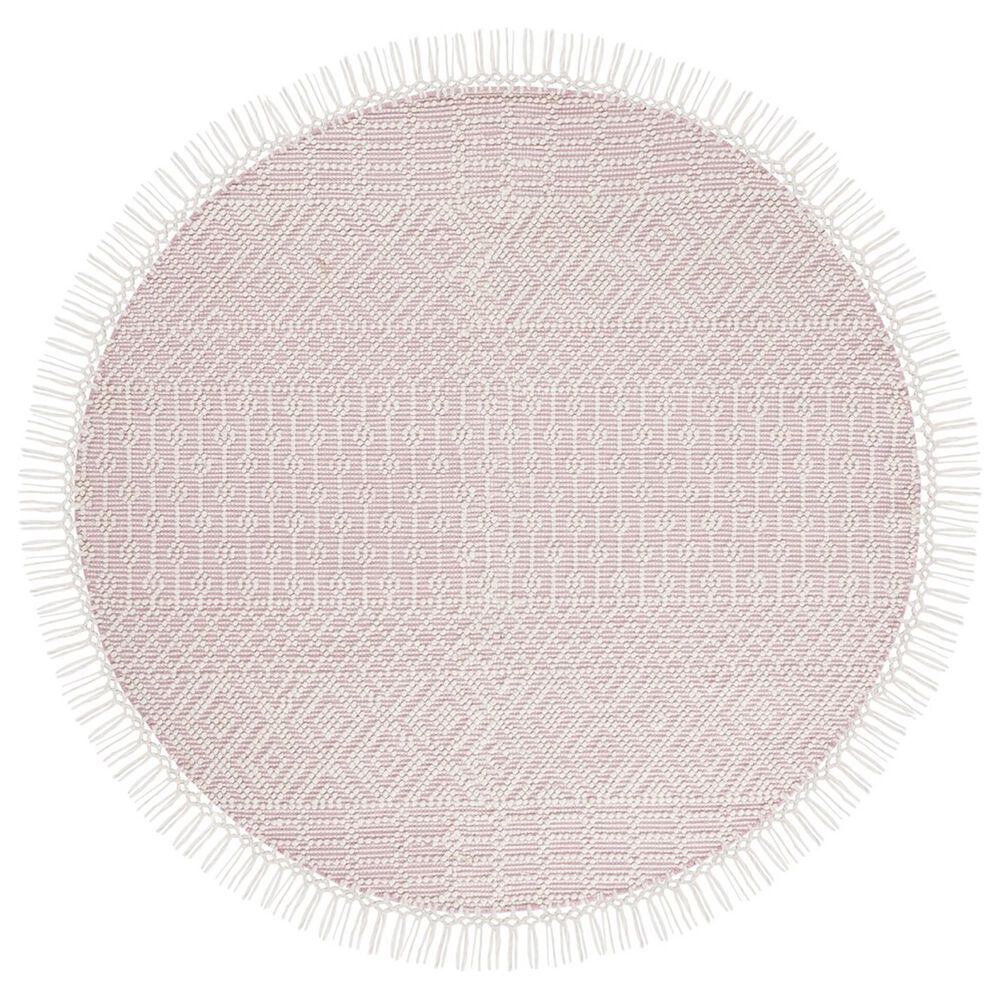 Safavieh Natura 6' Round Ivory and Pink Area Rug