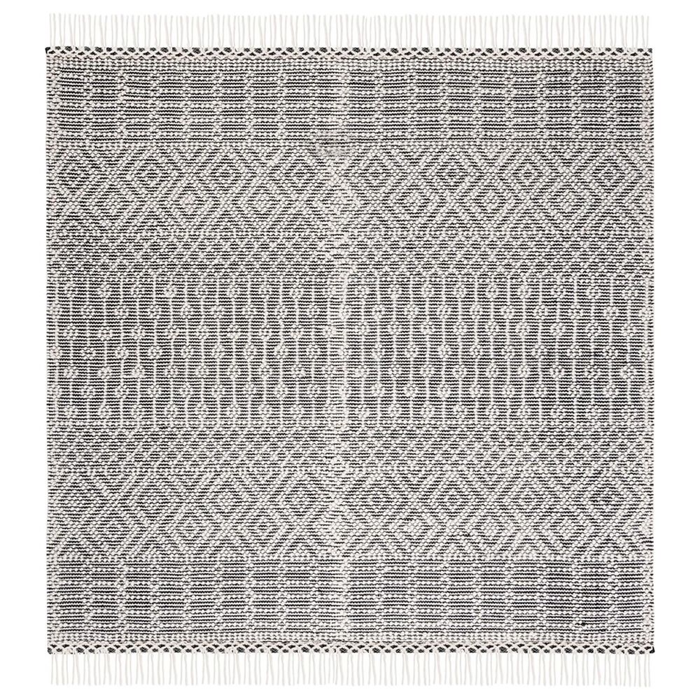 Safavieh Natura NAT852Z 6' Square Ivory and Black Area Rug