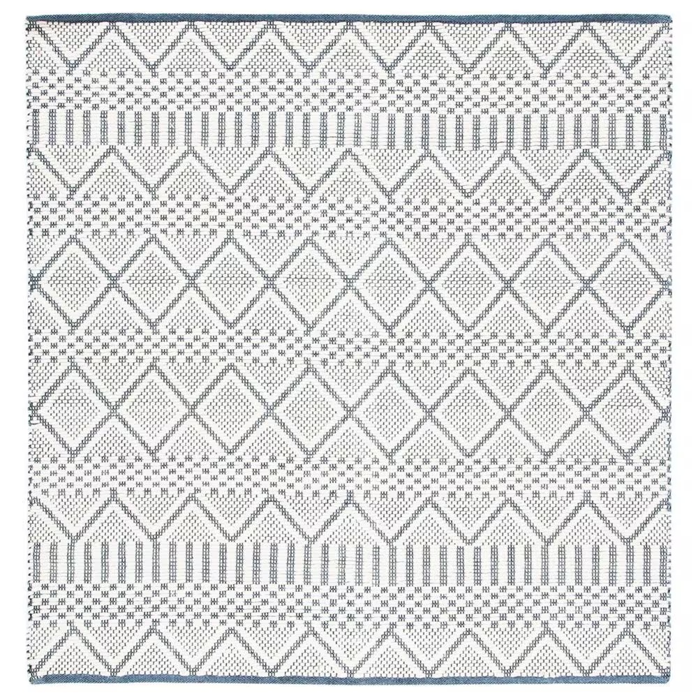 Safavieh Natura NAT857A 6' Square Ivory and Blue Area Rug