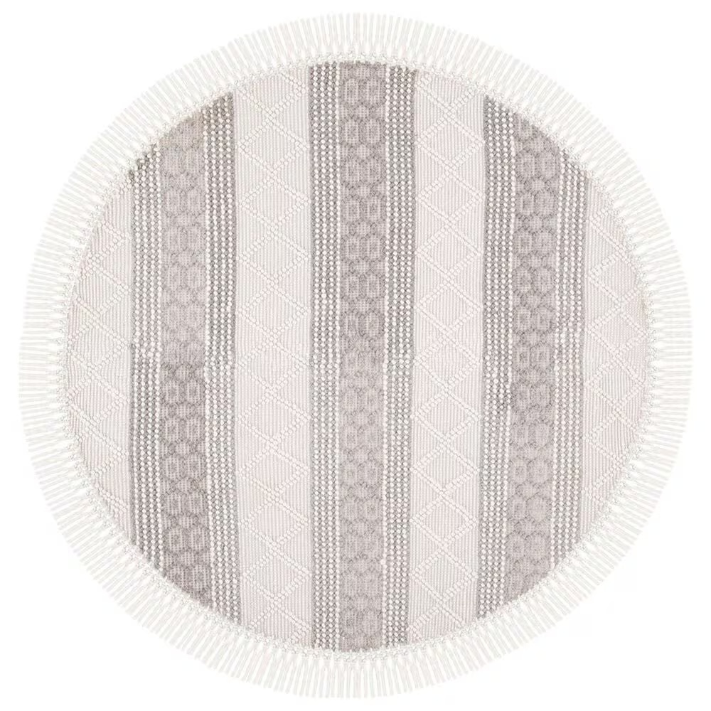 Safavieh Natura NAT859A 6' Round Ivory and Grey Area Rug