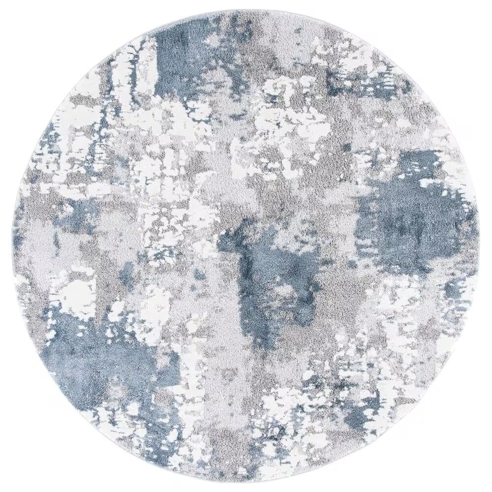 Safavieh Century 8' Round Grey and Blue Area Rug
