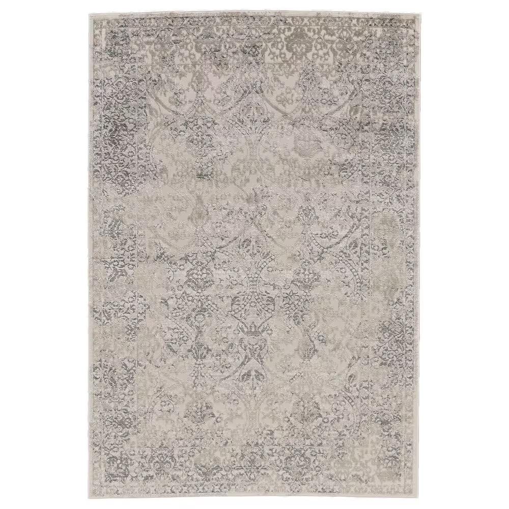 Feizy Prasad Oriental 5' x 8' Light Gray Area Rug