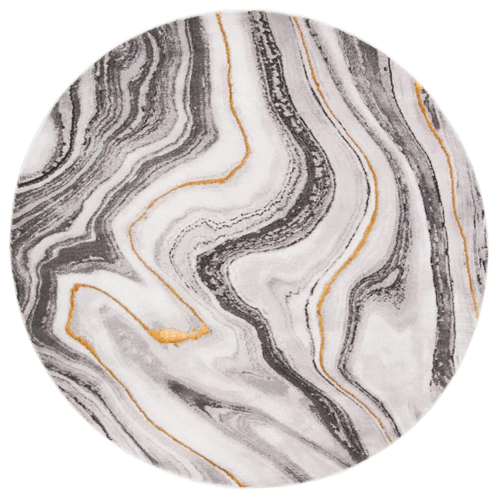 Safavieh Craft 11' Round Grey and Gold Area Rug