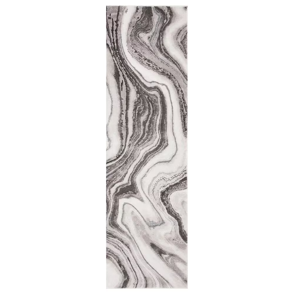 Safavieh Craft CFT819G 2'3" x 16' Grey and Silver Runner