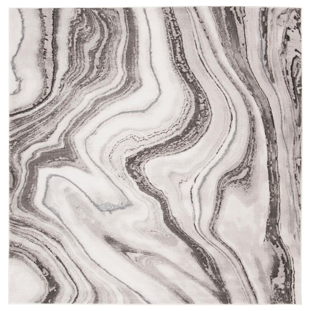 Safavieh Craft CFT819G 9' Square Grey and Silver Area Rug