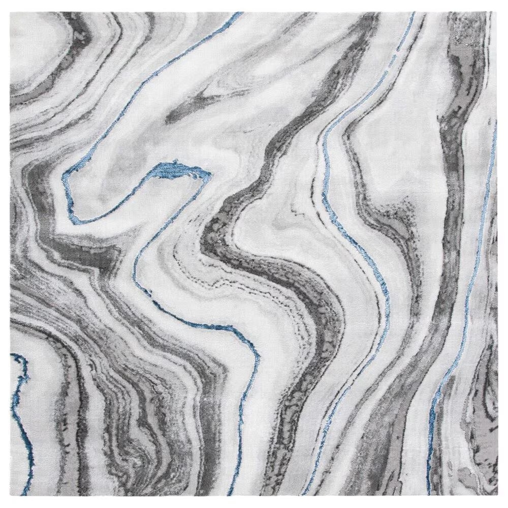 Safavieh Craft CFT819N 4' Square Grey and Blue Area Rug
