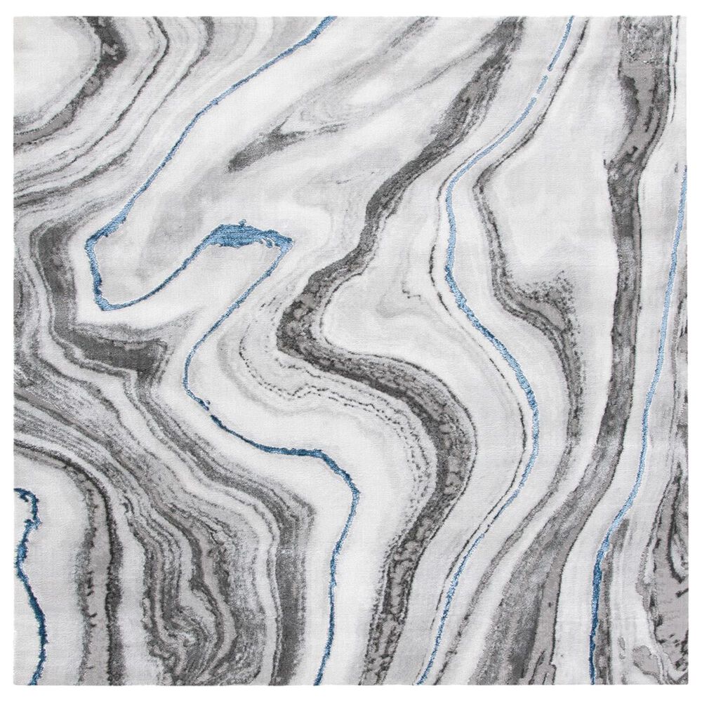 Safavieh Craft CFT819N 5'3" Square Grey and Blue Area Rug