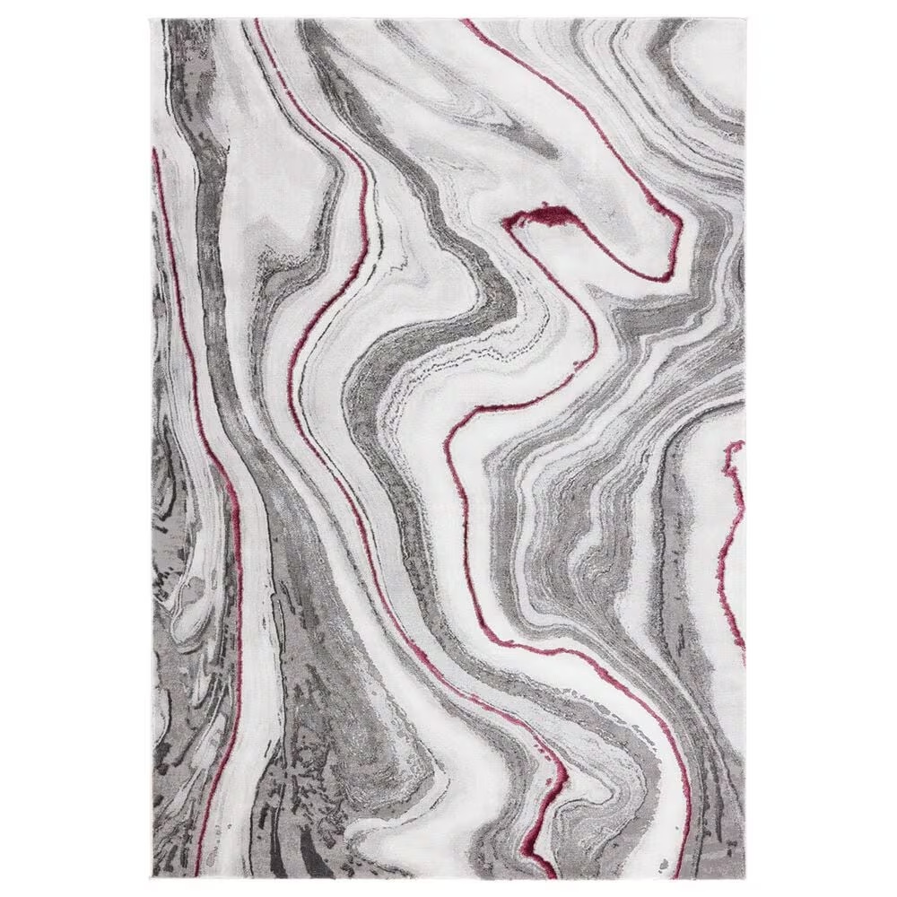 Safavieh Craft CFT819S 4' x 6' Grey and Wine Area Rug