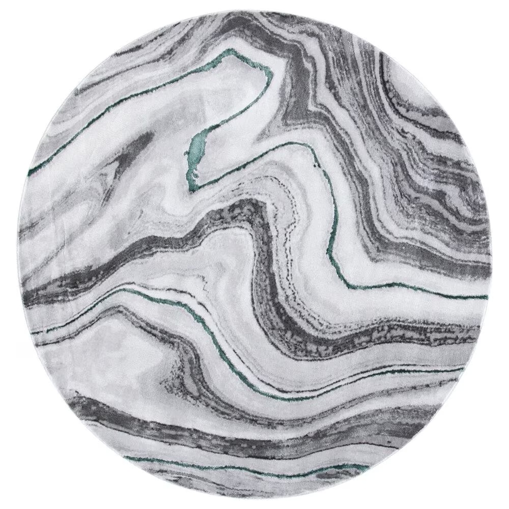 Safavieh Craft CFT819Y 4' Round Grey and Green Area Rug