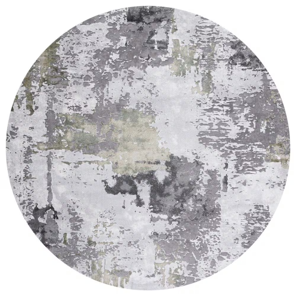Safavieh Craft CFT820Y 4' Round Grey and Green Area Rug